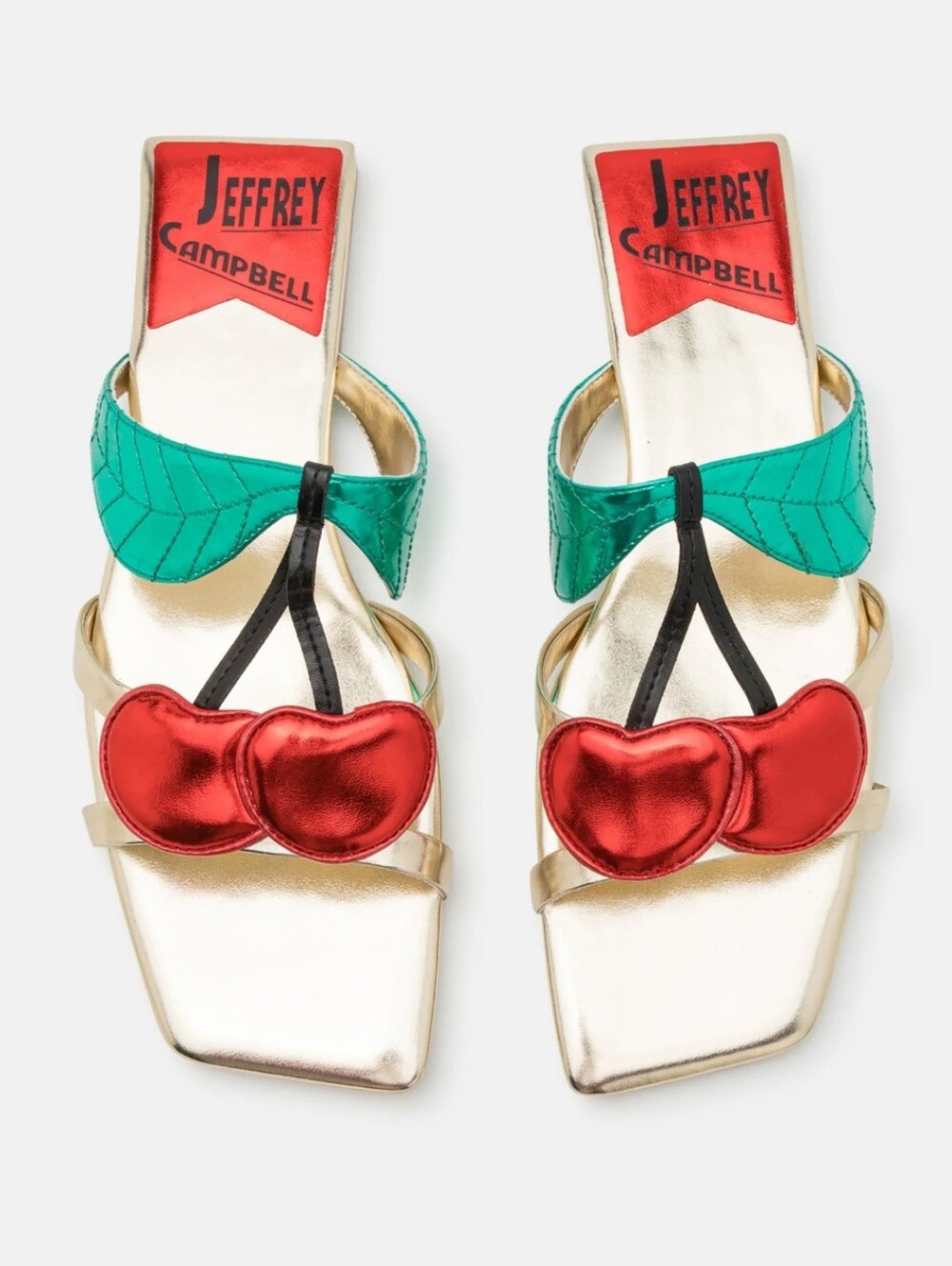 NEW Jeffrey Campbell Red Patent Slide Heels SZ 7